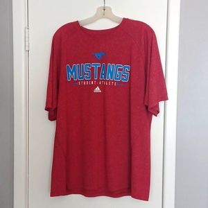 Adidas Men's XL SMU Red Polyester T-shirt